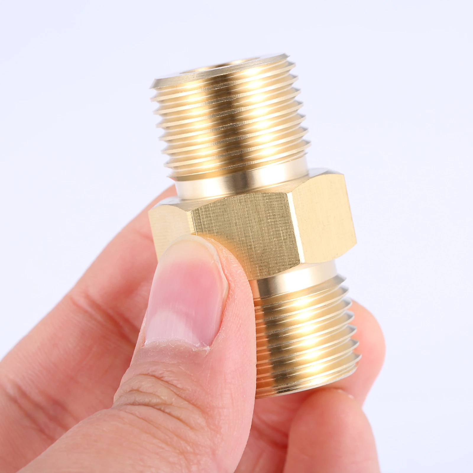 1PC Brass Adapter Fit for Oxygen Cylinder Male G5/8 22.7mm To Male G1/2 20mm Thread Connector Oxygen Cylinder Connector 44*24mm