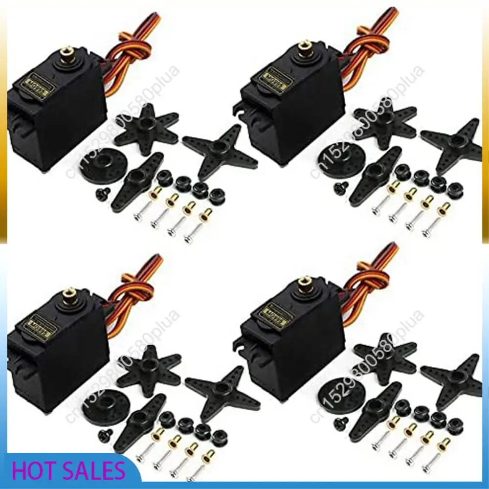 

AB31-4PCS Servo Motor For MG995 Control Angle180 Metal Gear Servo 20KG Digital High Speed Torque Servo Motor For Smart Car Robot
