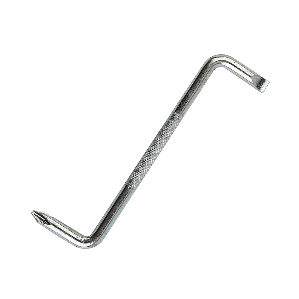 Z-Type Double Head Screwdriver 6mm Slotted And Tip, Offset Steel Alloy Hand Tool For Electrical Mechanical Repair