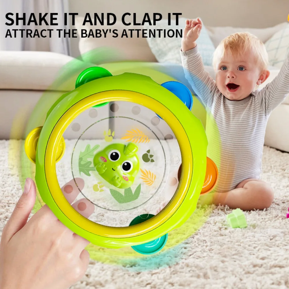 Educational Children Hand Tambourine Grasp Traning Music Cultivation Children Hand Bell Colorful ABS Kids Hand Drum New Baby