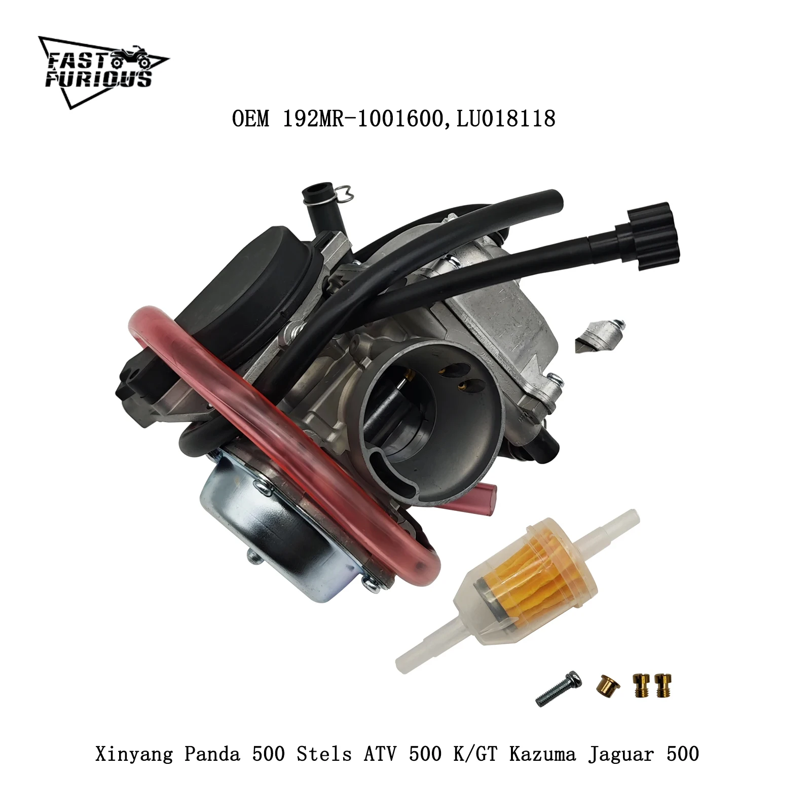 

Carburetor Assy for PD33JK-5 Stels 500 K/GT Kazuma Jaguar 500 J500 Xinyang Panda XY500 Rubicon 192MR-1001600 LU018118 13200-5020