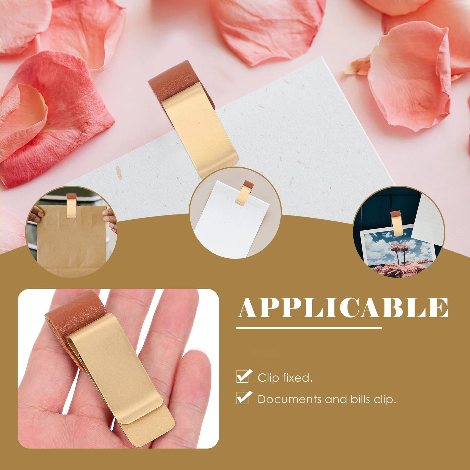 

3 Pcs Stainless Steel File Binder Clips Metal Bill Holder Office ganizing Clamps Stationery Supplies for School Paper
