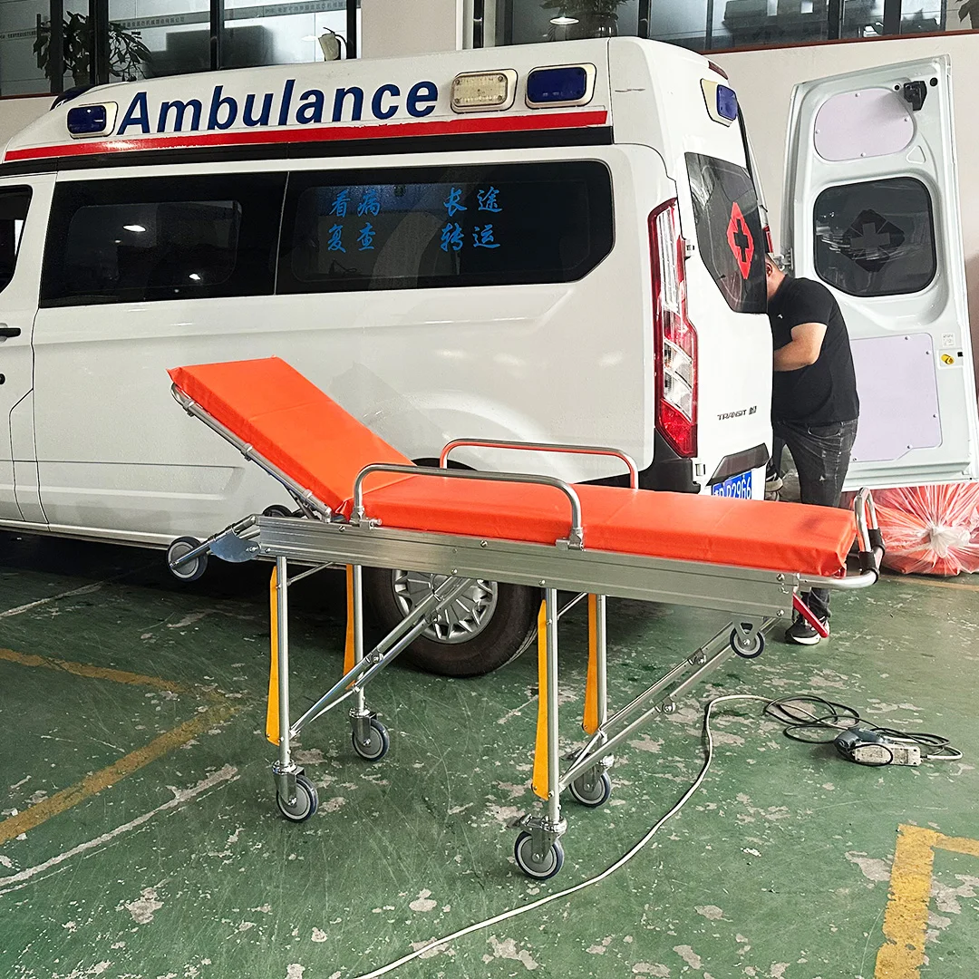 2026 New Ambulance First Aid Aluminum Alloy Emergency Stretcher Trolley With 160kg Load Capacity For Patient Transfer