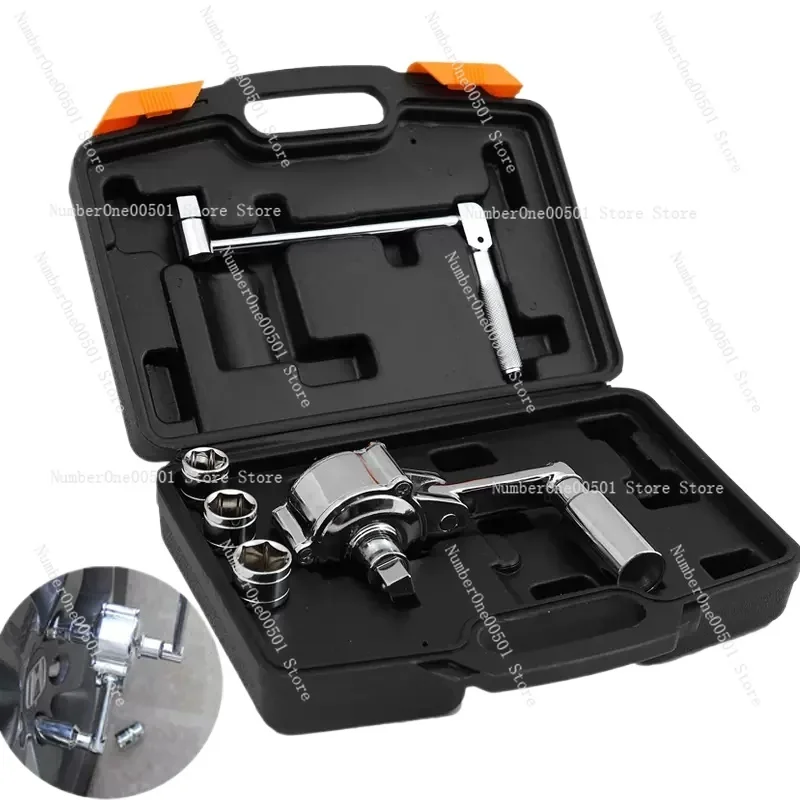 

torque multiplier wrench, nut puller, car tire disassembly, labor saving force wrench