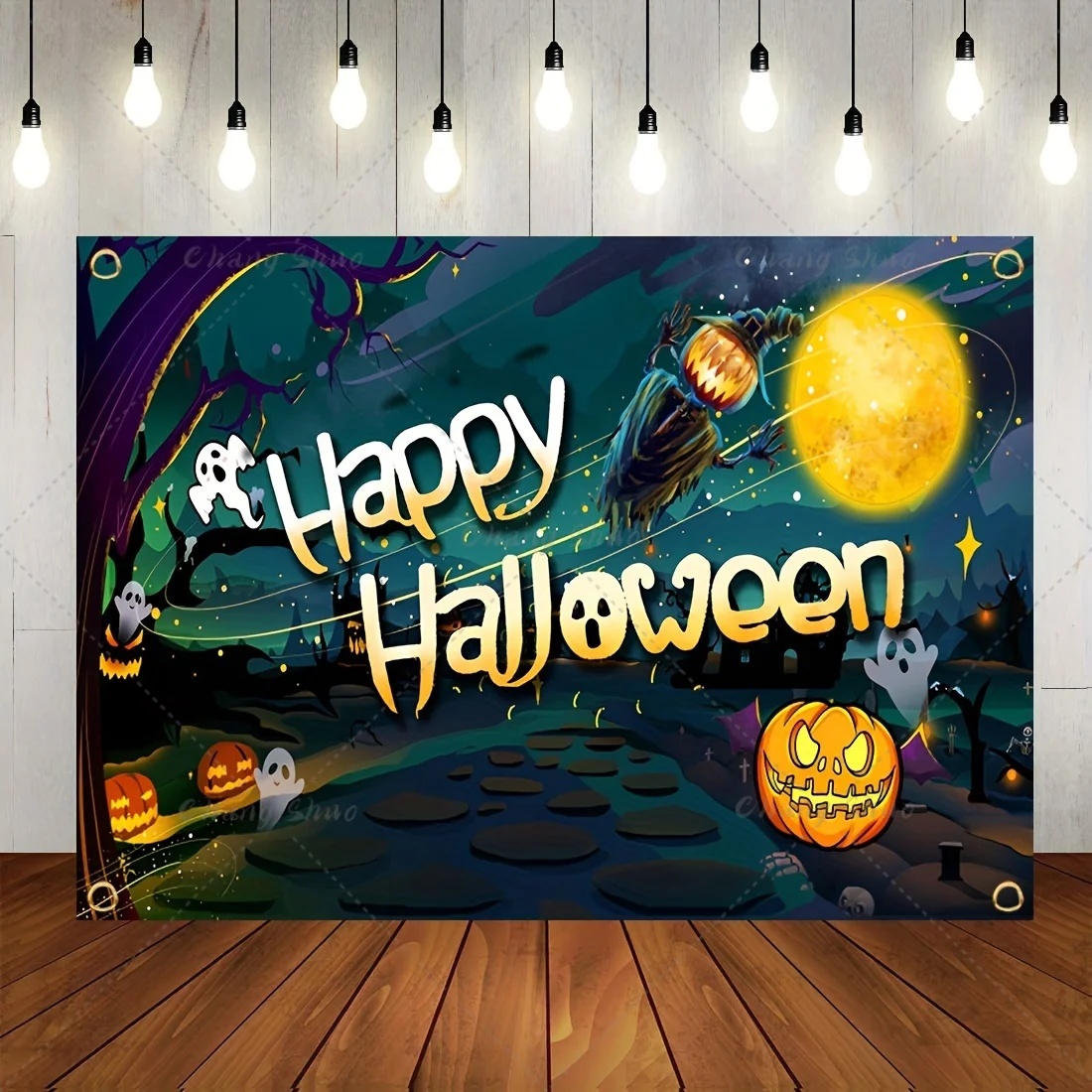 

Halloween Backdrops For Photography Tomb Castle Witch Bat Terrible Night Pumpkin Lantern Baby Portrait Backgrounds Photocall