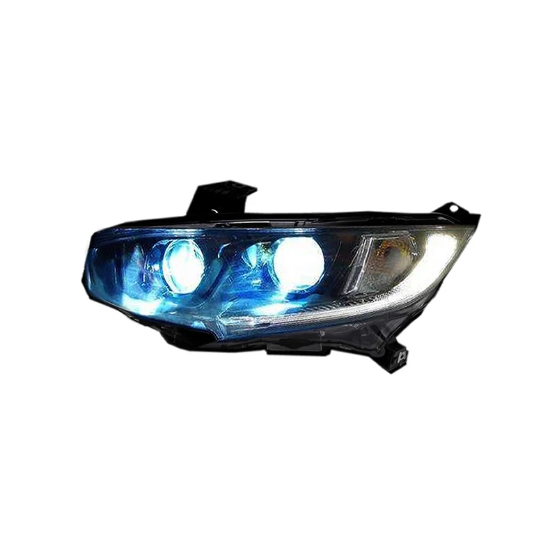Customized Full LED Headlights For Honda Civic 2016-2020 Bi-xenon Projector Lens Front Lamps With DRL