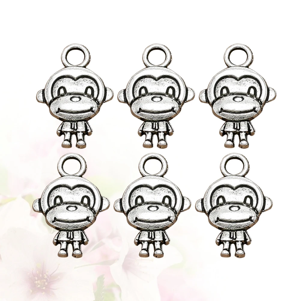 

20 Pcs Necklace Pendant Charm Monkey Diy Cute Unique Shape Design Jewlery Accessory Pendants Charms