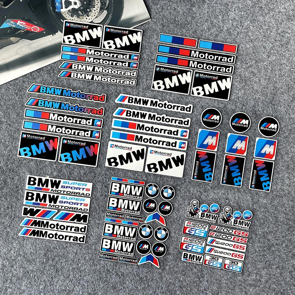 

New BMW Reflective Stickers for Motorcycle Racing Modification Motocross Helmet Fuel Tank Tail Box Waterproof Decor Decals