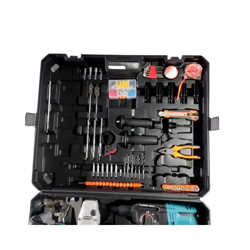 Lithium battery saw lithium battery angle grinder electric wrench electric hammer electric drill set five-piece set