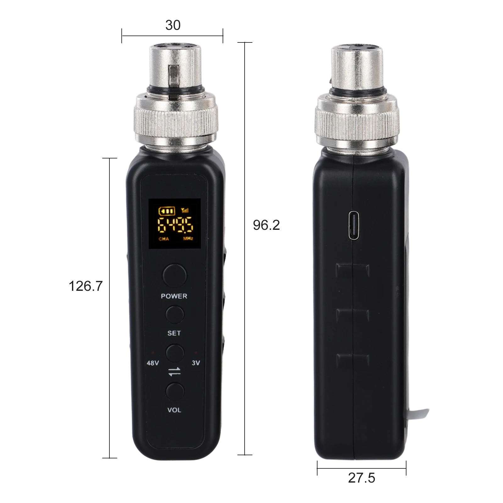 Long Range Mic Wireless XLR Stage Performance Wireless Microphone Dynamic Microphone Support Interference-free Signal