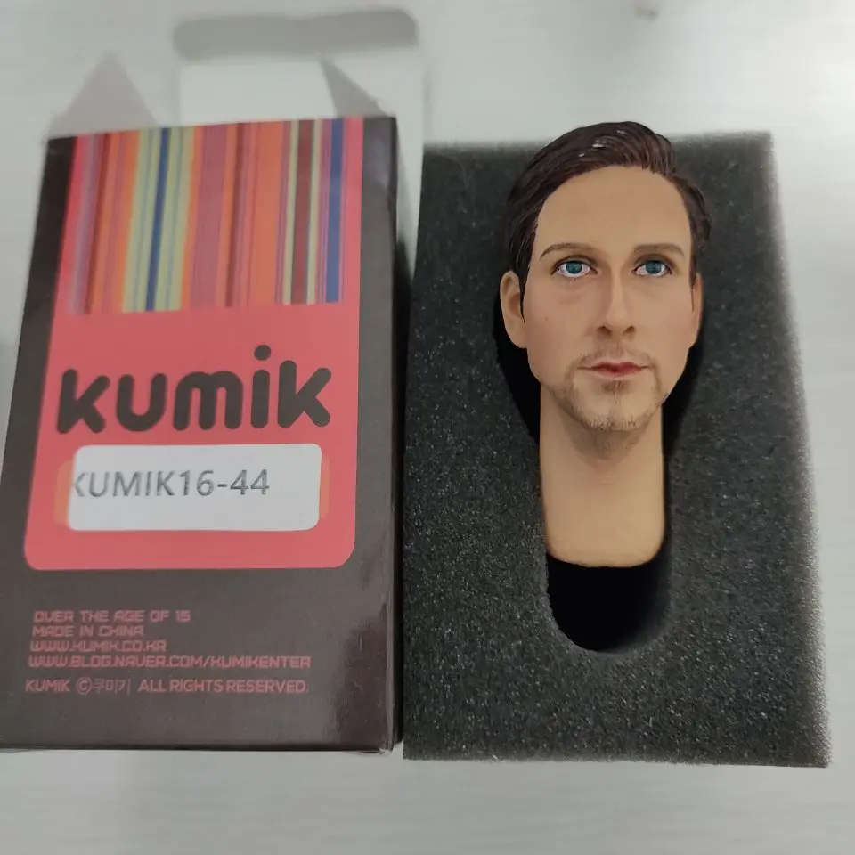 Figuras de acción y juguete a escala 1/6, cabeza masculina KUMIK esculpida KM 16-44, escultura de cabeza de hombre Eu y Am compatible con cuerpo Hottoys Veryhot 1/6 de 12 pulgadas