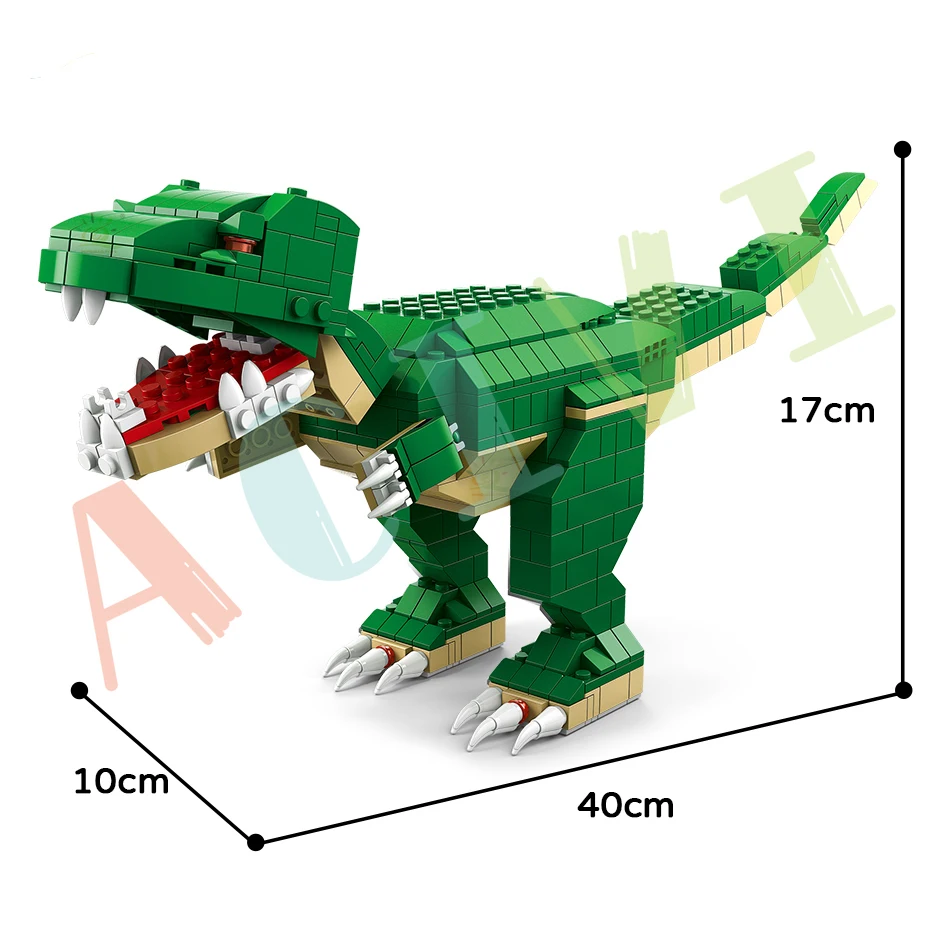 ACIVI 6in1 Jurassic Dinosaurs Tyrannosaurus Building Blocks 1000pcs Dino Park City Construction Bricks For Children Kids Toys