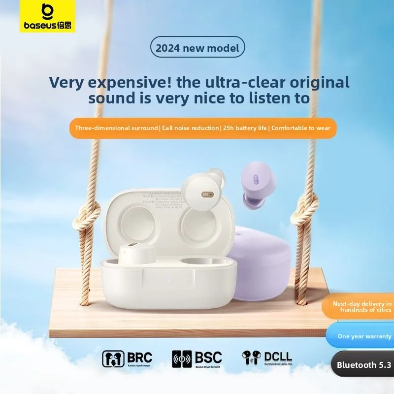 

BASEUS E18-1 True Wireless Bluetooth Earphones New In Ear Sports Gaming Low Latency Suitable for Apple and Huawei