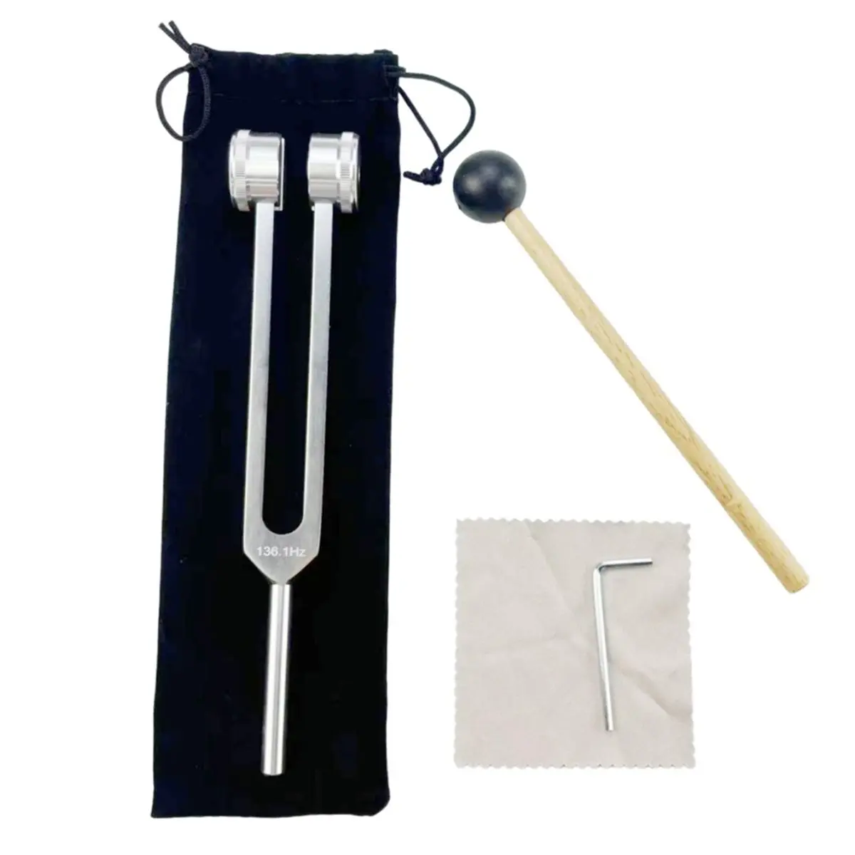 ABST Aluminum Alloy 136.1Hz Tuning Forks - Ideal for Healing & Chakra Meditation