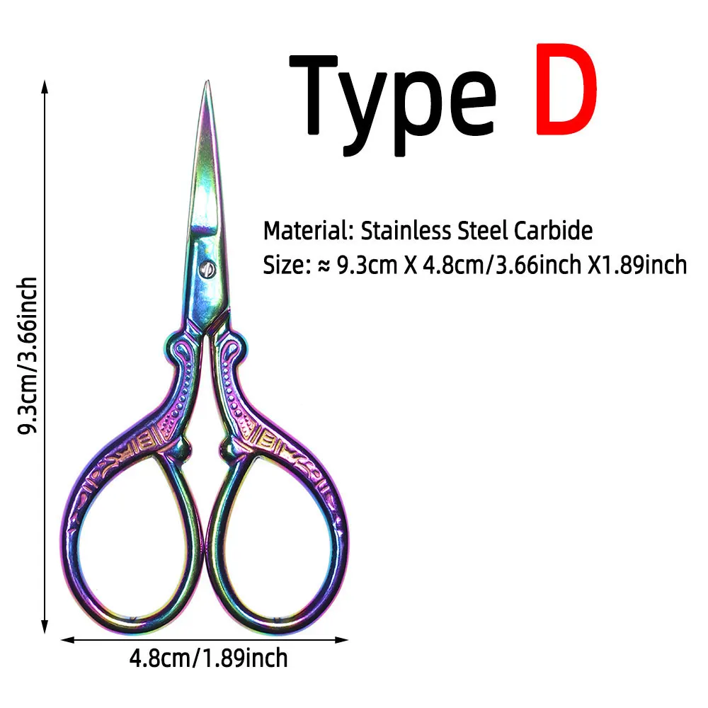 ICERIO 1pc Stainless Steel Scissors Fly Tying Tool Synthetic Fiber Thread Yarn Feather Hair Cutter Fishing Tackle