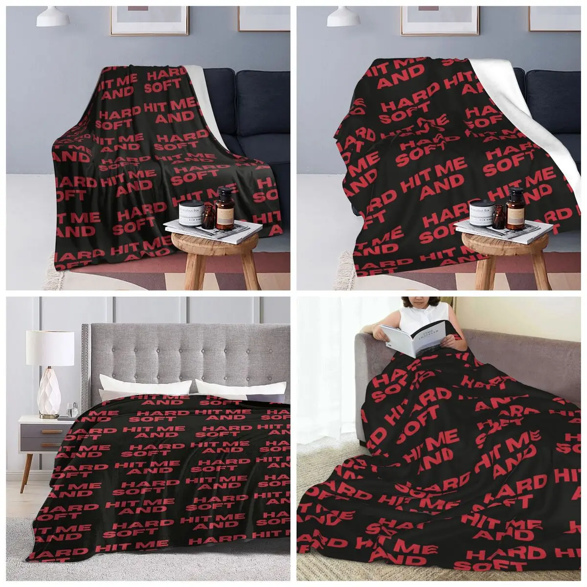 Hit Me Hard And Soft Tour Blanket Soft Warm Flannel Throw Blanket Bedding for Bed Travel Home Sofa