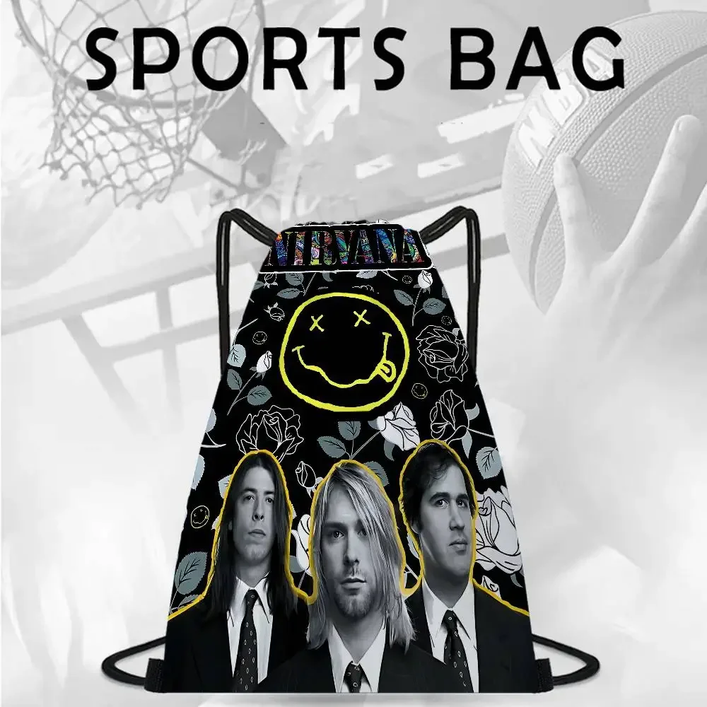 حار N-Nirvana-K-Kurt كوبين الرباط أكياس أحمر الشفاه أدوات الزينة ماكياج المنظم عملة جيب أكياس محفظة مفاتيح سماعة حقيبة التخزين #5