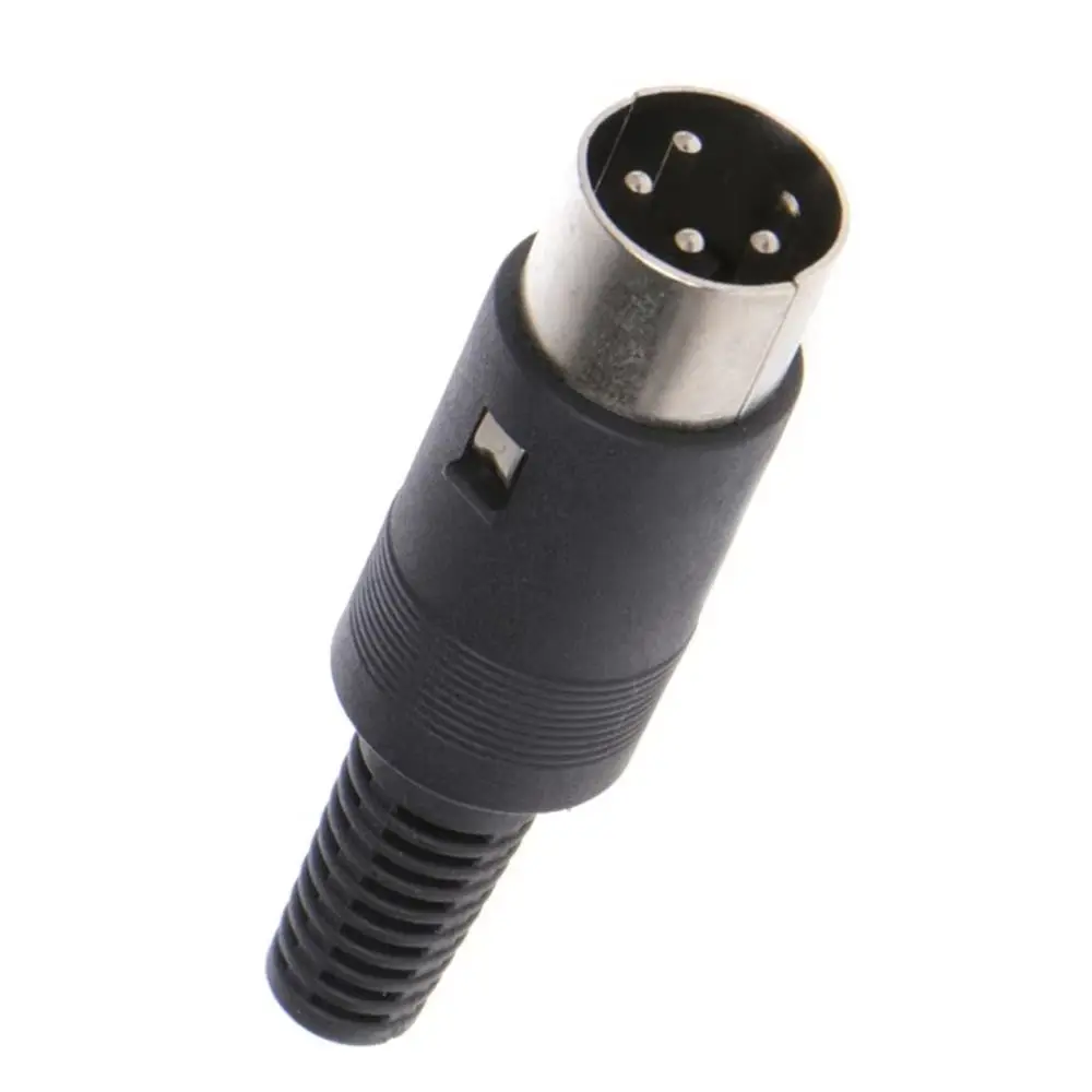 10 PCS 5 Pin DIN Plug Male Connector Jack With Plastic Handle Keyboard Cable Adapter Connector