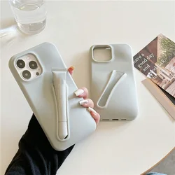 For iPhone 16 15 14 13 12 11 Pro Plus mini Max Xs XR 6 7 8 SE Lip gloss holder Silicone Soft Cover Case