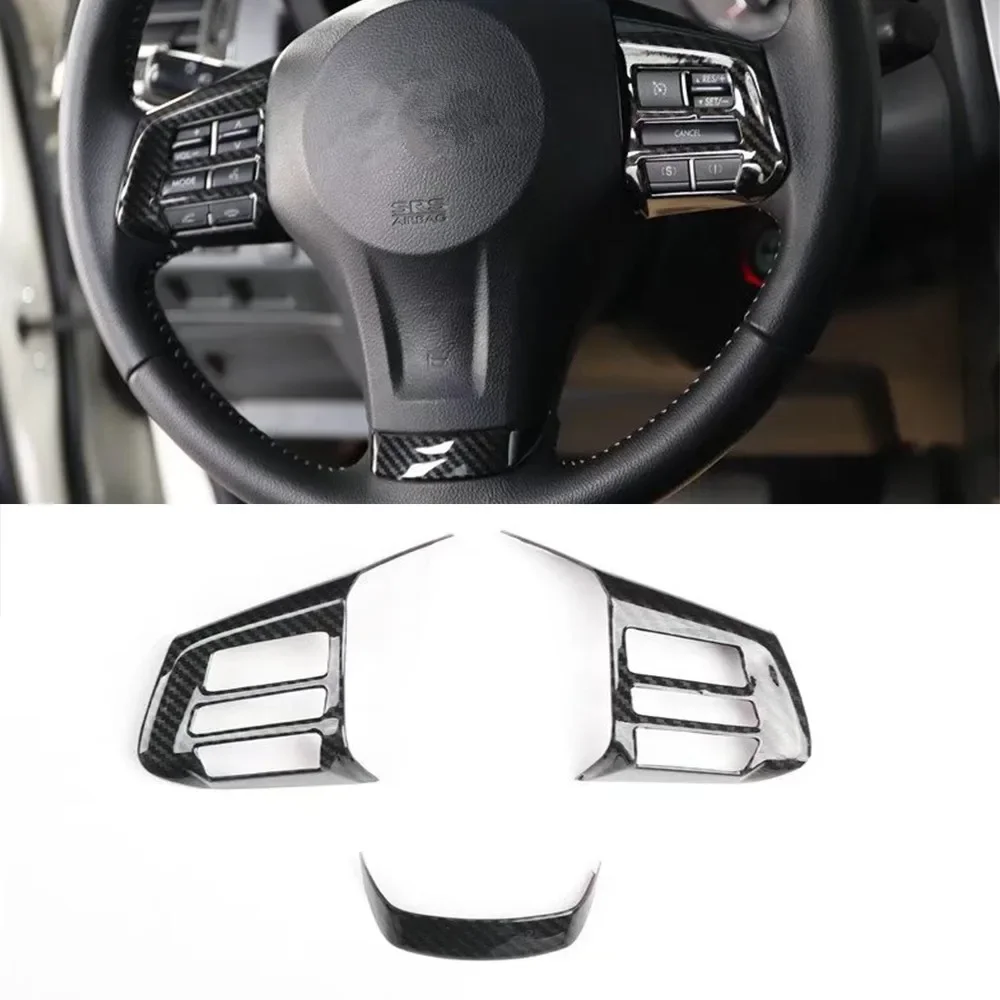 

For Subaru Forester 2013 2014 2015 Car Steering Wheel Decoration Bezel Cover Trim ABS Styling Moldings 3pcs