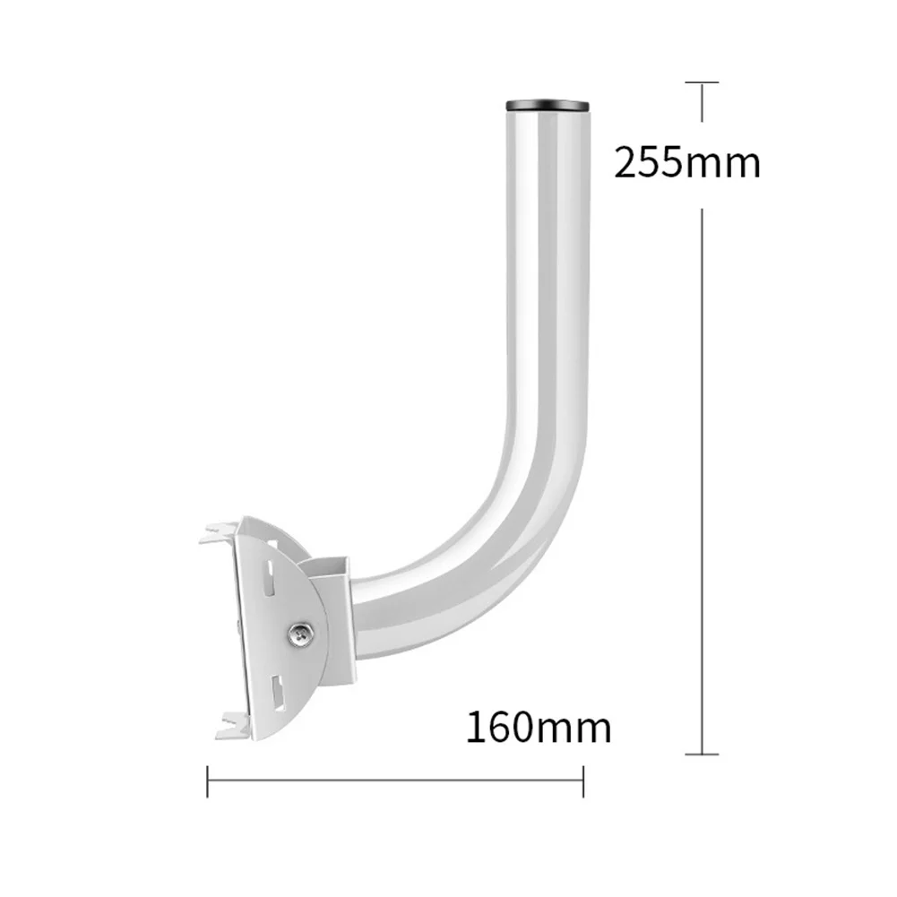 Silver Steel L Shape Bracket Anti Slip Design For Outdoor Wireless Bridge Antenna Wall Mounting Secure Fixed Holder