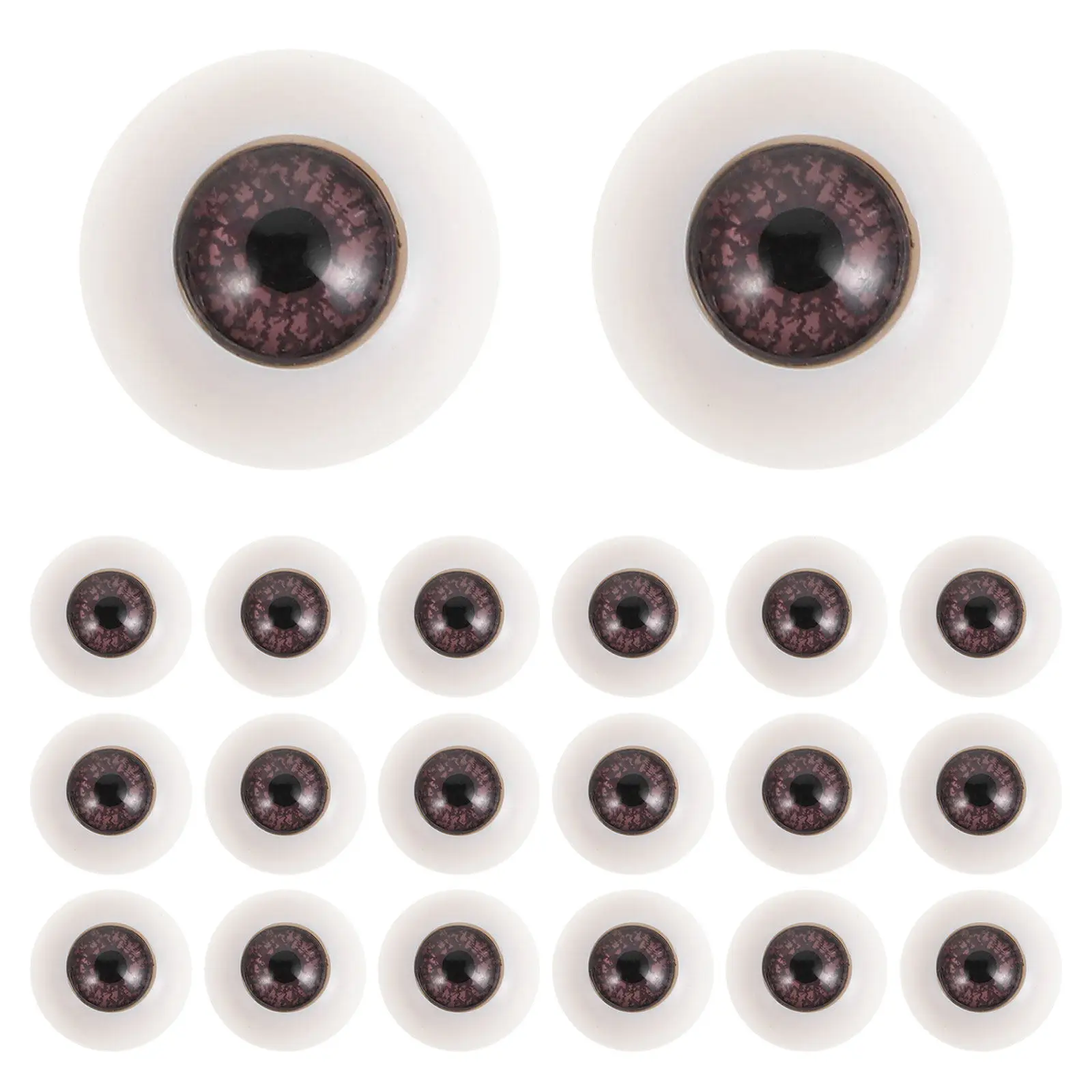 10Pair Plastic Eyes Half Round Realistic Fake Eyeballs for Handmade Stuffed Animals Repair Craft Accessories DIY