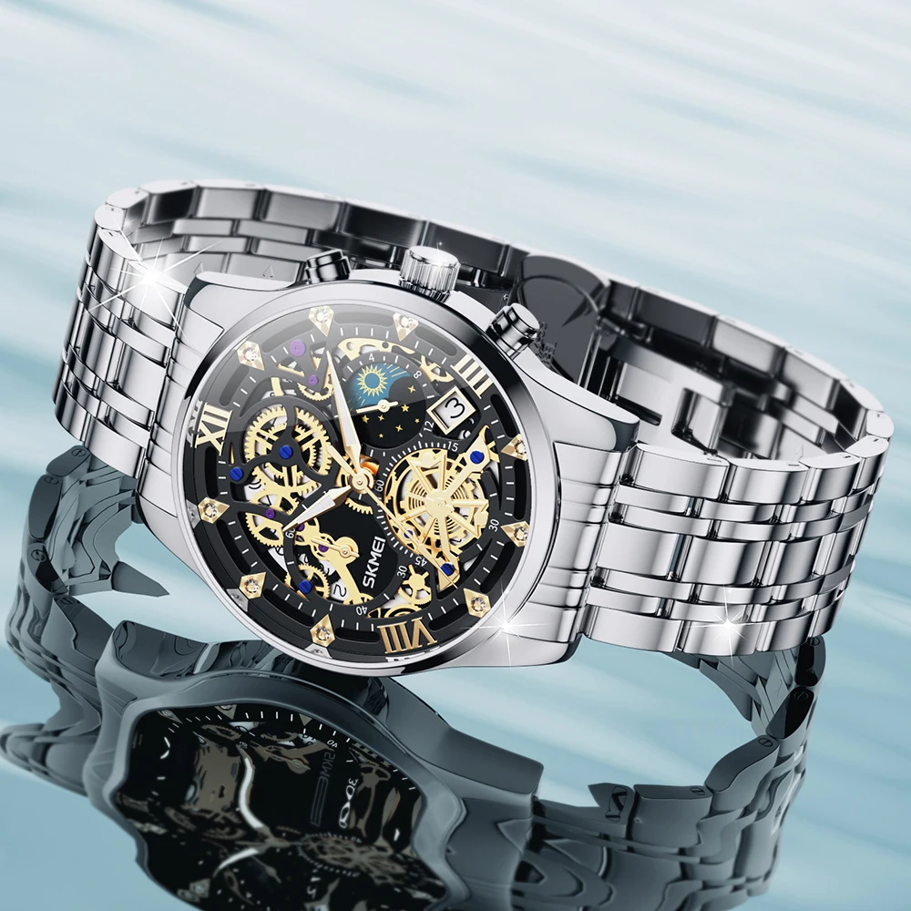 SKMEI トップブランドの高級フルスチールビジネス腕時計男 - Luxury Watch Brand List のレビューと価格