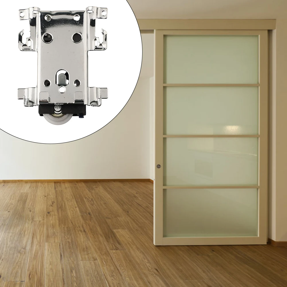 

Easy Install Sliding Mechanism Wardrobe Hardware Silver Black Wooden Door Rollers Nylon Pulley Iron Shell Ball Bearing Mechanism
