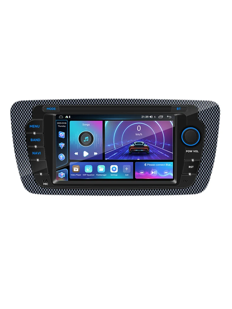 GEARELEC 7 Inch Android 14 Autoradio CarPlay Voor Seat Ibiza 6j 2009 2010 2011-2013 Autoradio Auto multimedia Speler GPS WIFI - afbeelding 2
