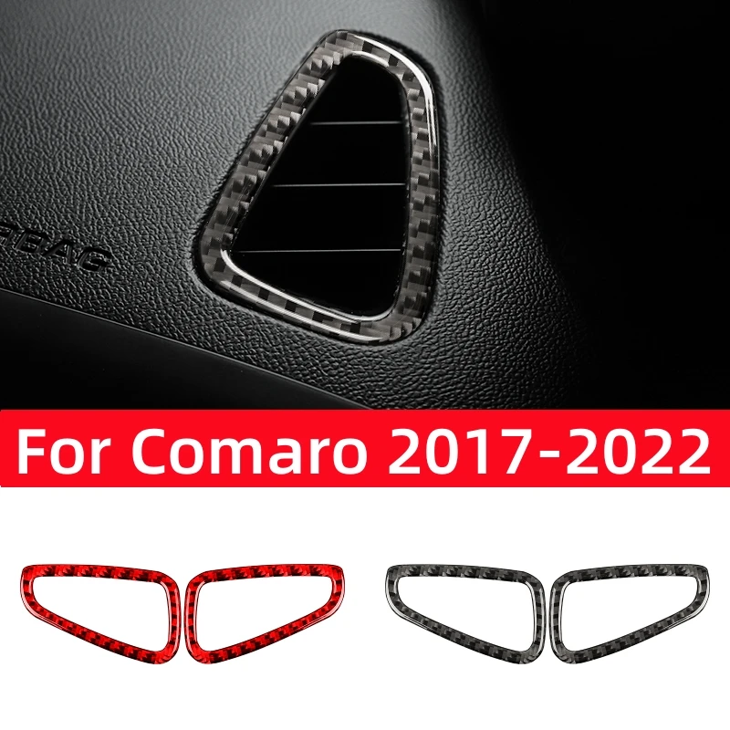 

For Chevrolet Camaro 2017-2022 Accessories Carbon Fiber Interior Car Instrument Air Vent Decorative Frame Cover Stickers