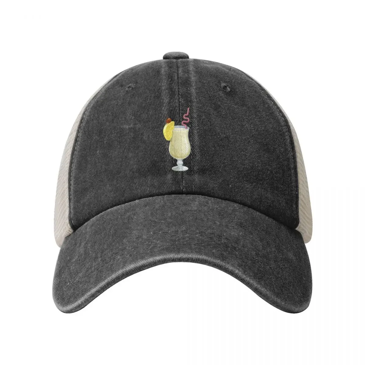 Pina Colada Cocktail Glass Baseball Cap Mountaineering western Hat Hip Hop For Man Women's