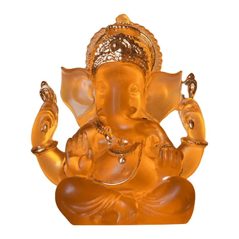 Ganesha Statues Creative Figurine Ornament Small Buddha Statue Ornaments Fengshui Elephant God Sculptures For Home Decoration