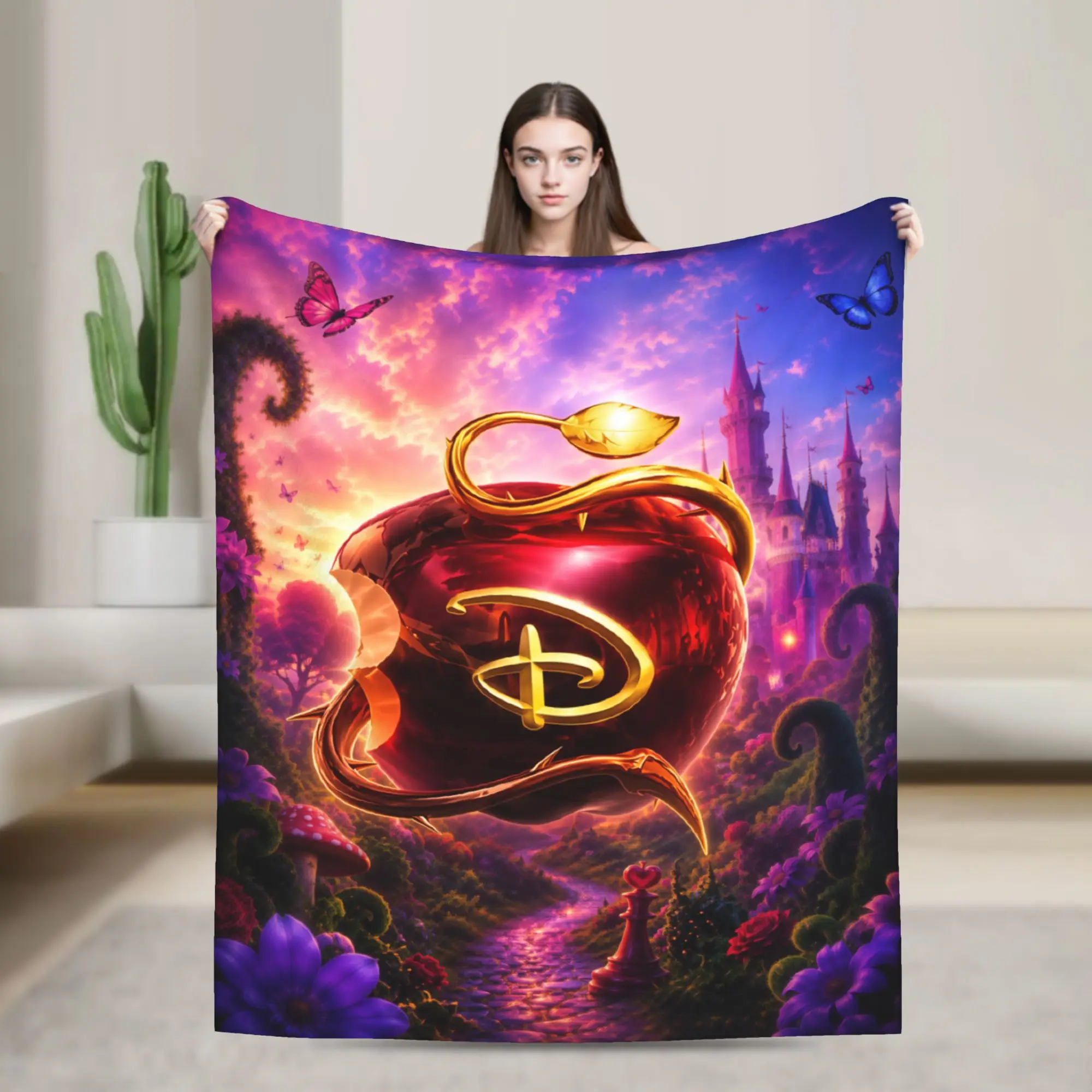 D-Descendantss 4 The Rise Of Red Blanket  Soft Novelty Plush Bedding Throws For Kids Adult Bedroom Flannel Bedspread Bed Cover