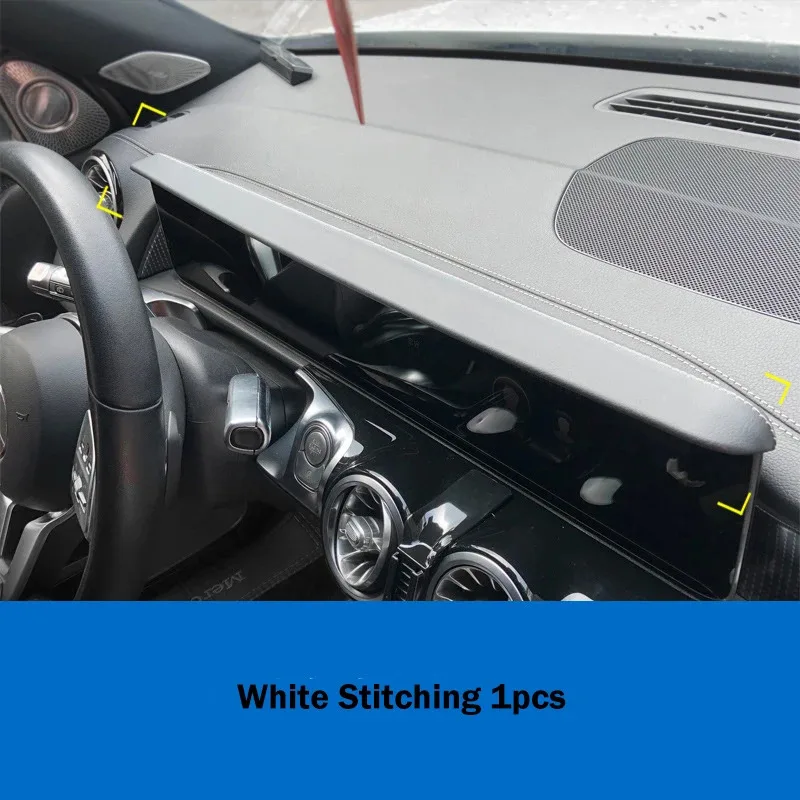 Leather For Mercedes Benz GLB EQB EQA GLA A/B/CLA-Class 2019-2024 Dash Screen Visor Cover Car Center Navigation Shading Cover