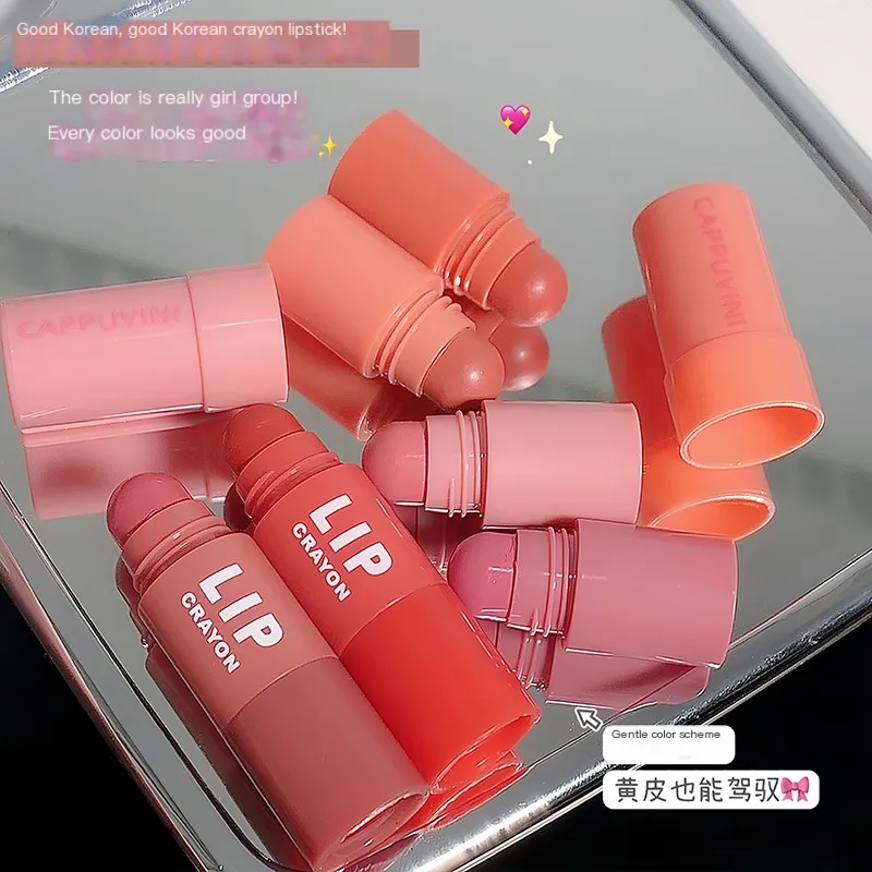 4 In 1 Matte Lipstick Pencil Kit Velvet Sexy Red Lip Tint Non-stick Cup Multicolour Lipstick Pen Makeup Lips Korea Cosmetic Set