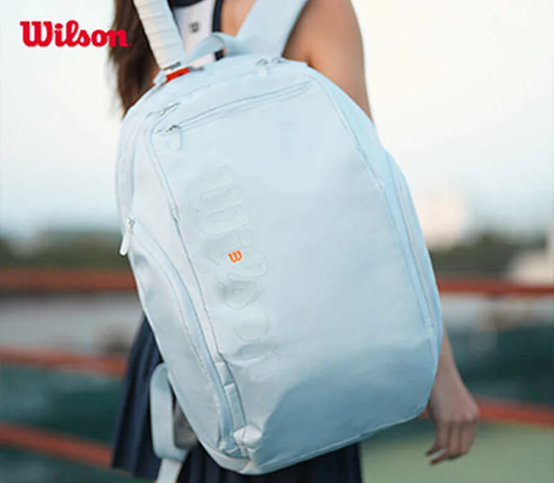 

Wilson Tennis Rackets Bag Large Capacity 2/9 Pieces Tennis Backpack Badminton Gymbag Squash Racquet Bag With Separated Shoes Bag
