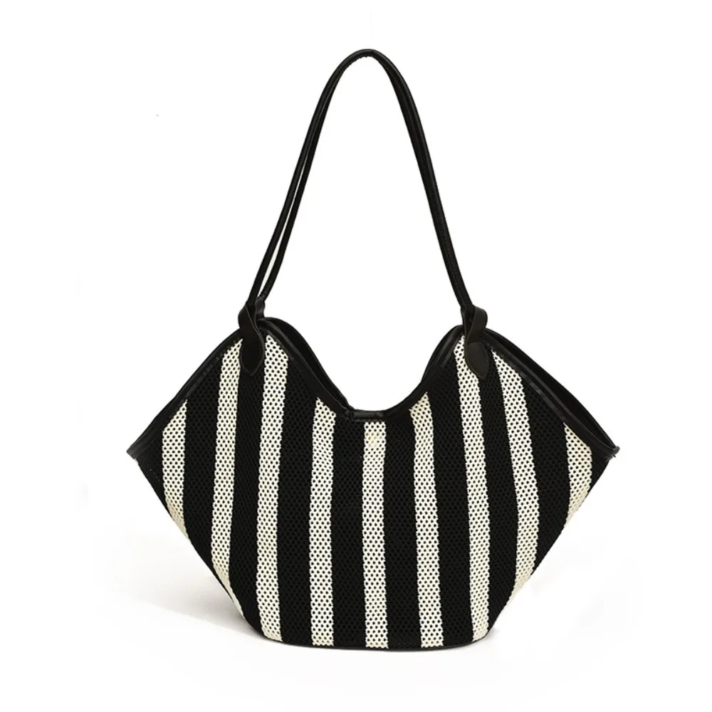 

Tote Bag Large Capacity Storage Shopping Bag Oversize Fashion Basket Shopper Bag Casual Portable Striped Handbag Women