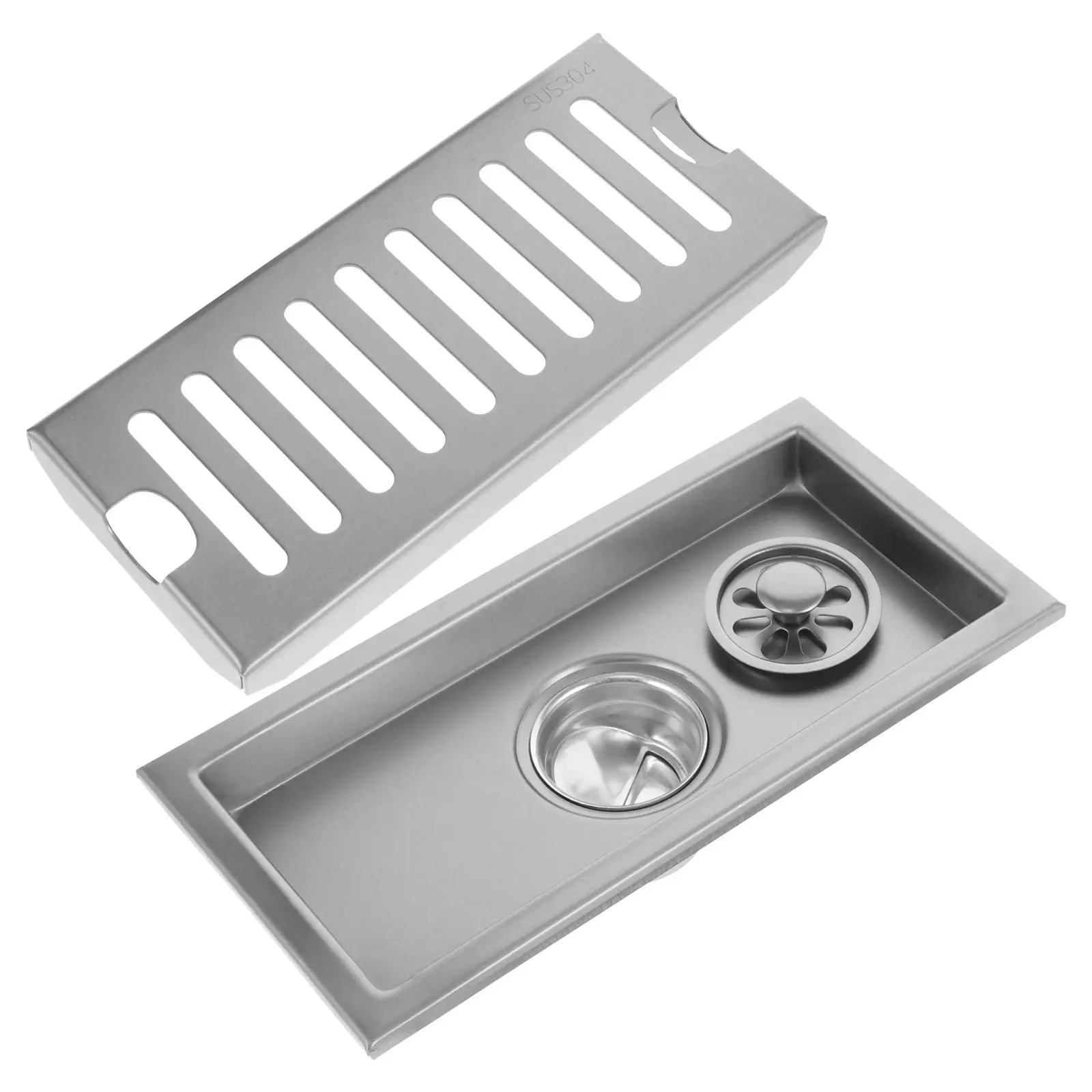 Stainless Steel Shower Drain Cover Hair Strainer Floor Drain for Bathroom Kitchen Laundry Basement Easy Clean