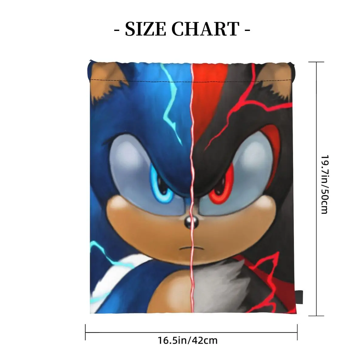 Sonic Shadow Backpacks Casual Drawstring Bundle Pocket Storage Bag Book Bags for Man Woman Students