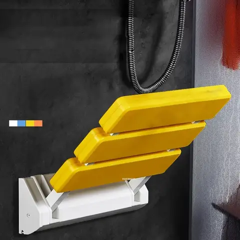 Barrier-free Shower Chair Aluminum Wall-mounted Bathroom Seats Modern Folding Bathroom Stool Simple Home Porch Shoe Change Chair