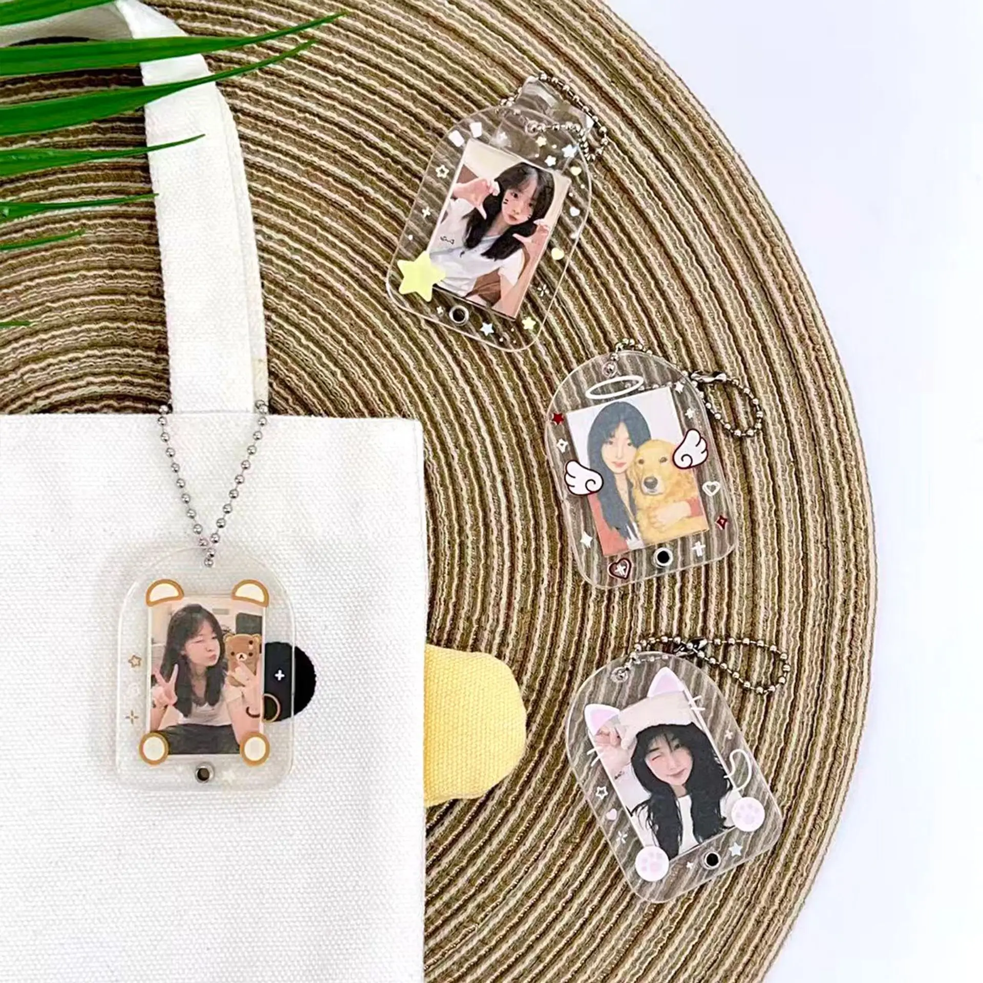 Милый-мультяшный-брелок-подвеска-для-сумки-защитный-декоративный-акриловый-брелок-для-фото-портативный-мини-держатель-для-фотокарточек-для-рюкзаков-и-сумок