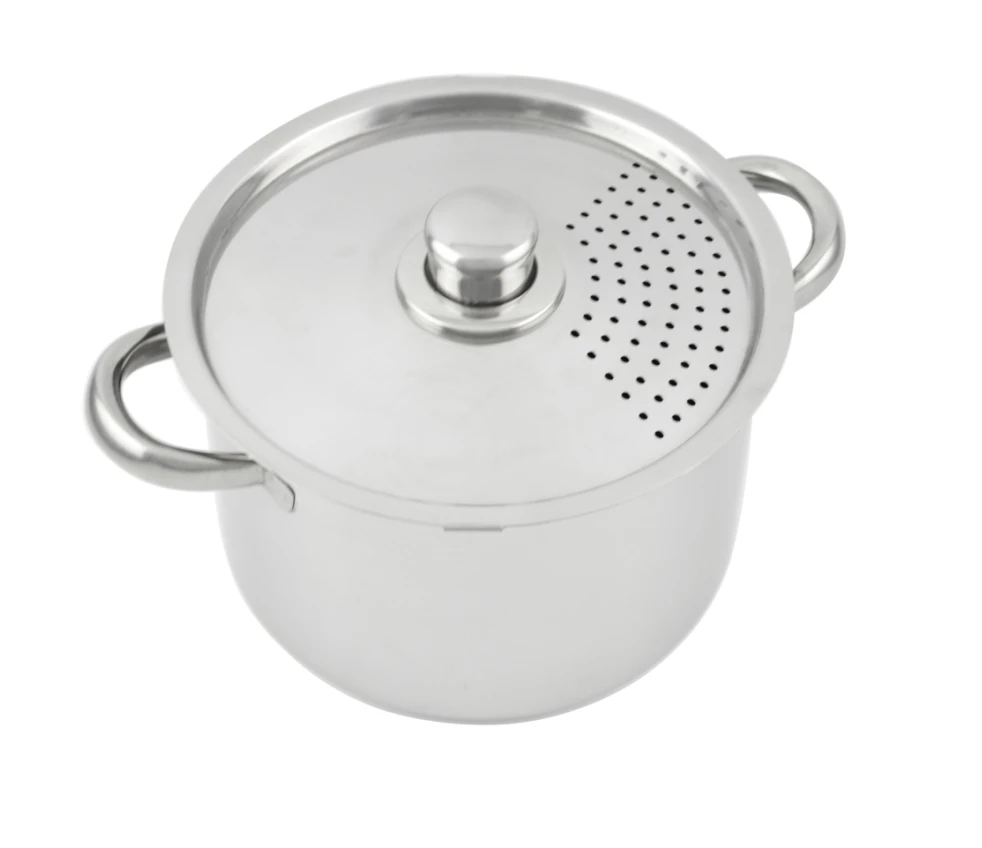

Stainless Steel Pasta Pot With Strainer Lid