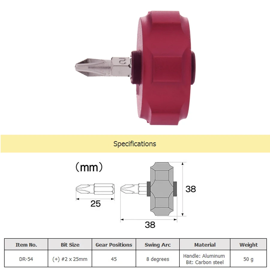 Imagem -02 - Engenheiro-chave de Fenda de Catraca Stubby Parafuso de Palma Perfil Baixo Squat Curto Pequeno Feito no Japão Dr54