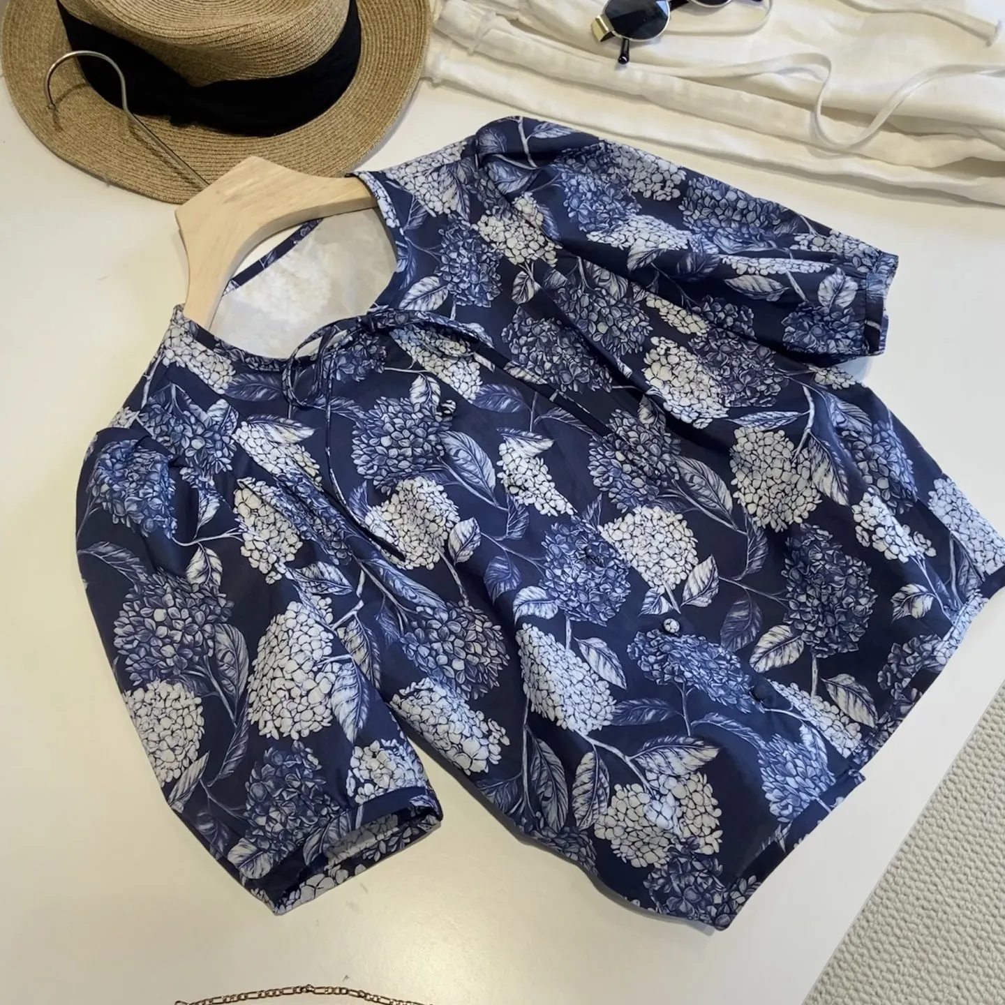 

Anti-Wrinkle Cotton Shirt Summer Collection Short Sleeve Pure Cotton Print Top Women's Fashion Premium Quality Shirt