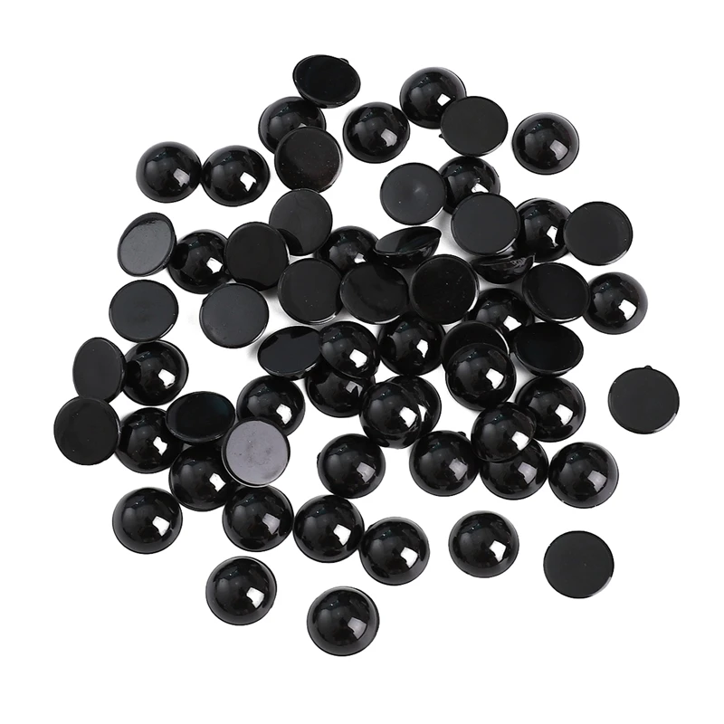 10-50pcs/lot 10/12/14/16/18/20mm Black Safety Eyes Acrylic Half Round Beads For Bear Doll Animal DIY Crafts Children Kids Toys