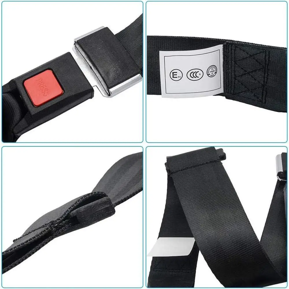 Safety Seat Belt Universal Adjustable 84~121cm Retractable Lap Seat Belts 2 Point Car Truck Front Laps with Belts Bracket Kits