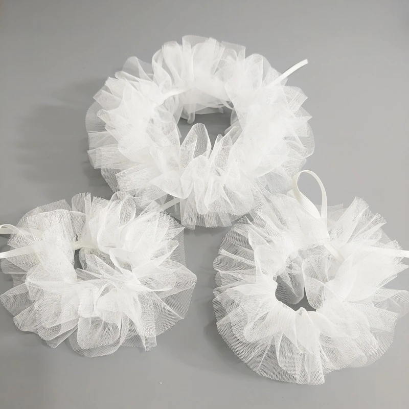 Mesh Small Puffy Collar Scarf Palace Tulle Ruff Collar Lace Neck Layered Ruffle Decorative Fake Collar Cosplay Costume Accessory