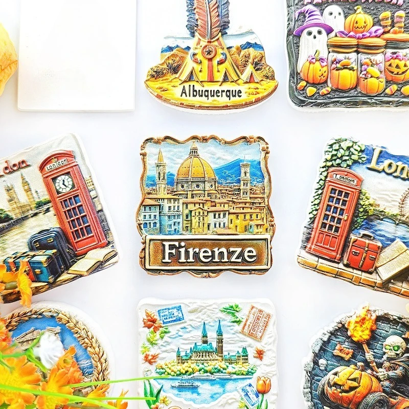 Florence Fridge Magnet - 3D Italian Travel Souvenir Renaissance City Decor Unique Tuscany Gift with Strong Magnet