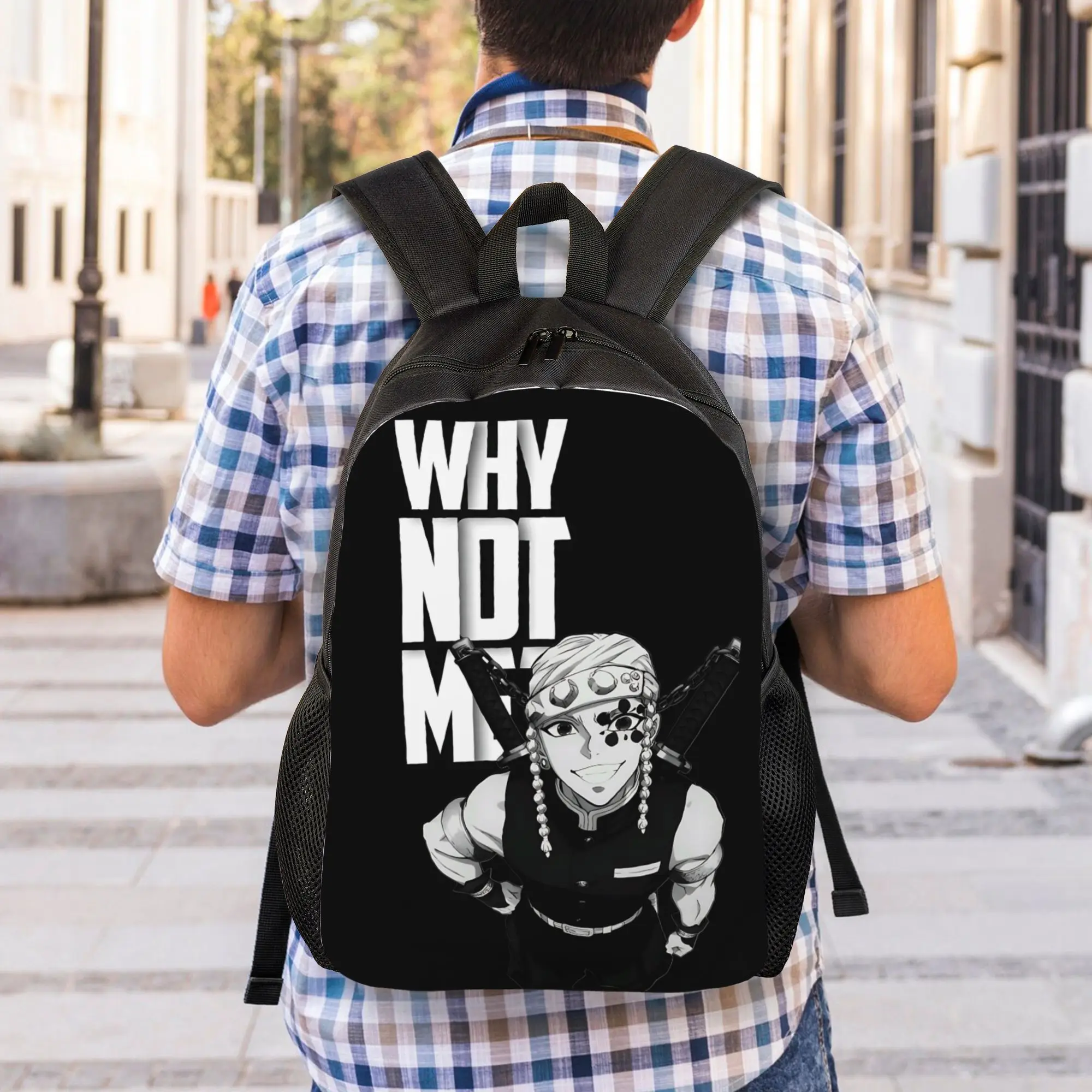 Fashion Halloween Demon Slayer Backpacks Its Bag  mochila High School Sturdy Shoulder Rucksack