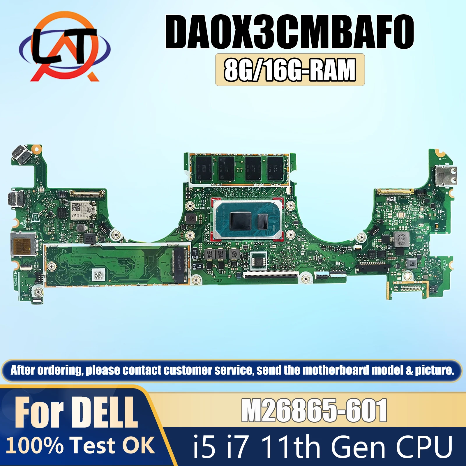 

DA0X3CMBAF0 For HP X360 14-EA Laptop Motherboard i5-1135G7 i7-1165G7 i7-1195G7 M26865-601 With RAM Notebook Mainboard